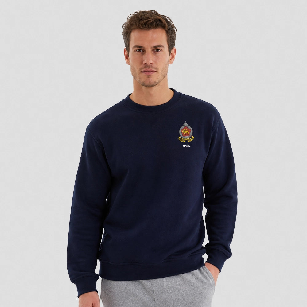model wearing British Pistol Club Classic Sweatshirt
