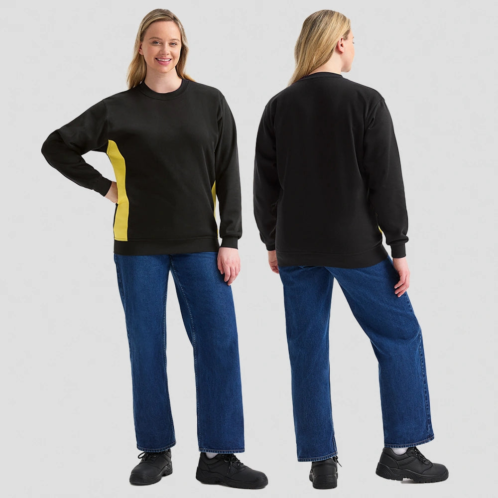 full front and back view of Two Tone Crew New Sweatshirt UC217