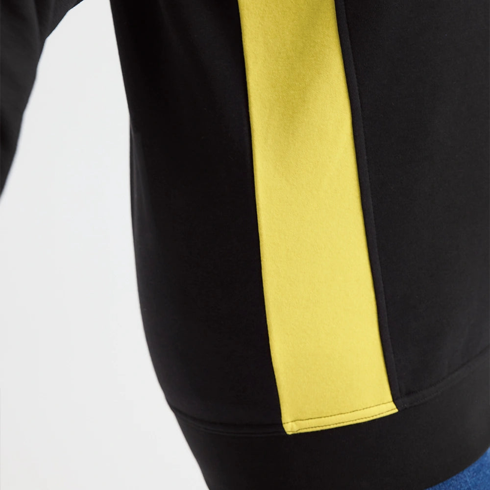 close up contrast panel detail on Two Tone Crew New Sweatshirt UC217