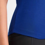 close up fabric detail of Uneek Ladies Ultra Cool T Shirt UC316 in royal blue