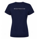 back view of British Pistol Club Ladies Classic T-Shirt