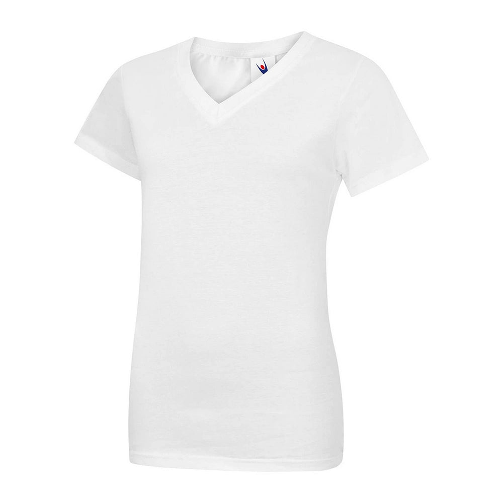 Uneek Ladies Classic V-Neck T-Shirt UC319 White