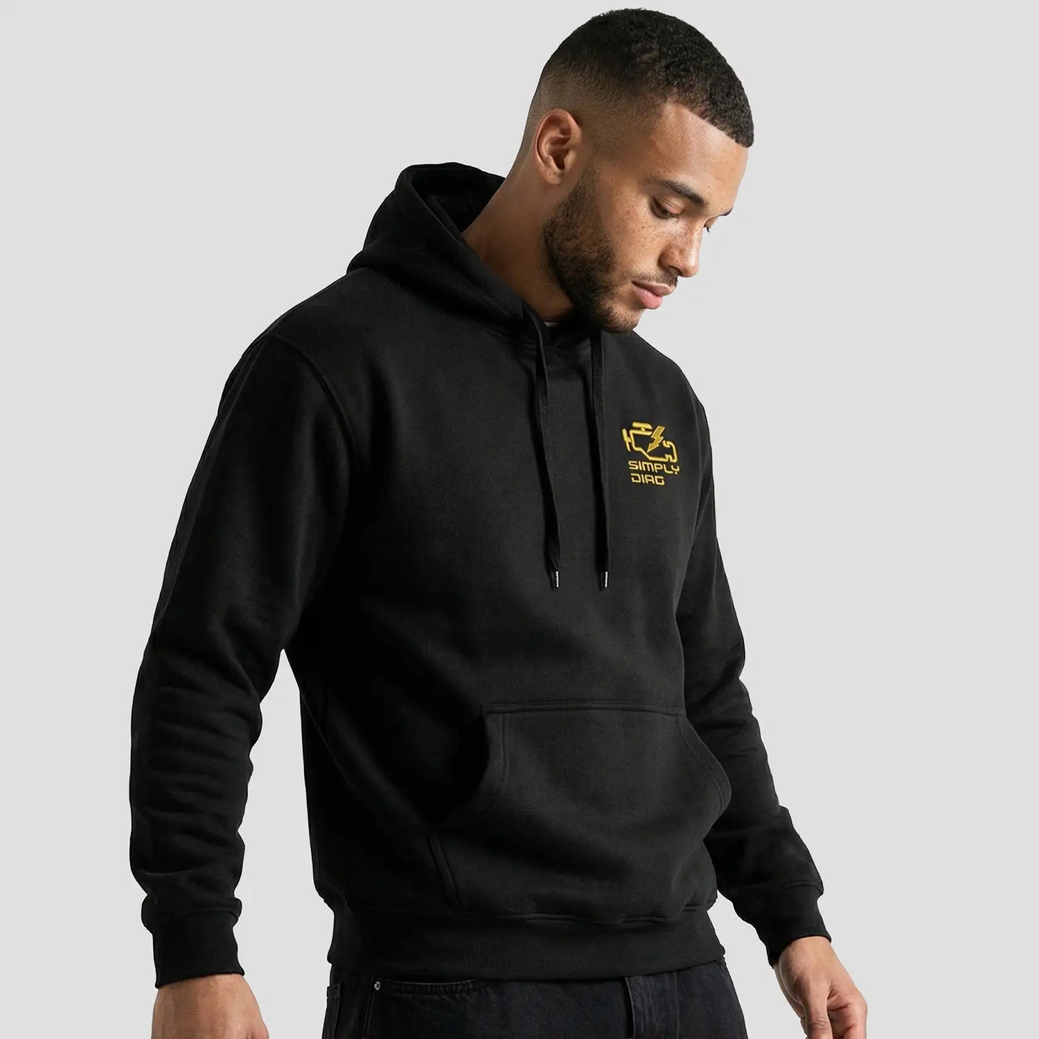 Model wearing the SimplyDiag Network Classic Hoodie UC502