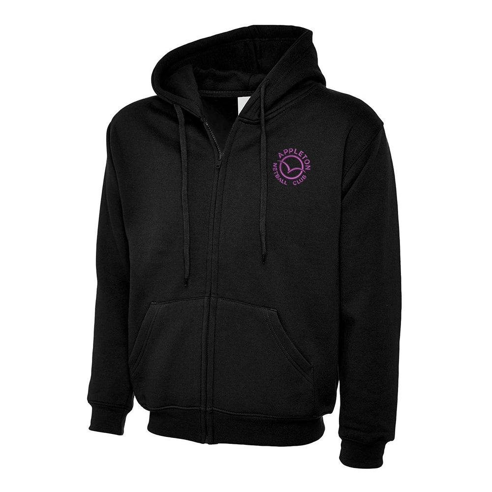 front view of Appleton Netball Club Coaches Zoodie