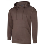 Brown Deluxe Hooded Sweatshirt UC509 on a white background
