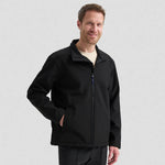 model wearing Classic Full Zip Soft Shell Jacket UC612