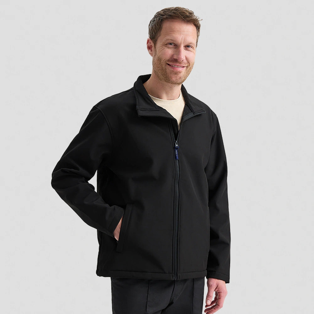 model wearing Classic Full Zip Soft Shell Jacket UC612