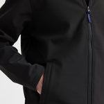 close up zip and pocket detail on Classic Full Zip Soft Shell Jacket UC612