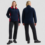 full front and back view of Two Tone Full Zip Fleece Jacket UC617