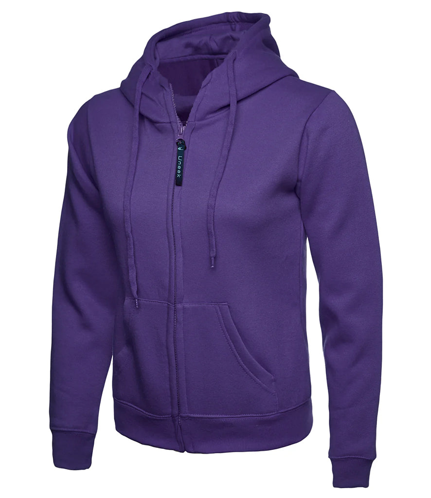 Purple Uneek Ladies Zip Up Sweatshirt UC505
