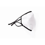Uneek Anti-Microbial Washable Face Mask UC853 in white with black trim