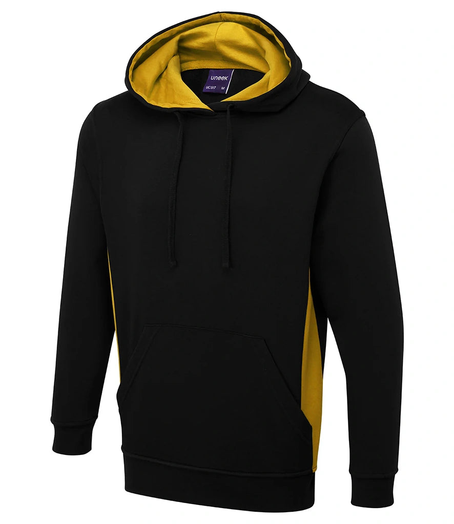 Uneek Two Tone Hooded Sweatshirt UC517