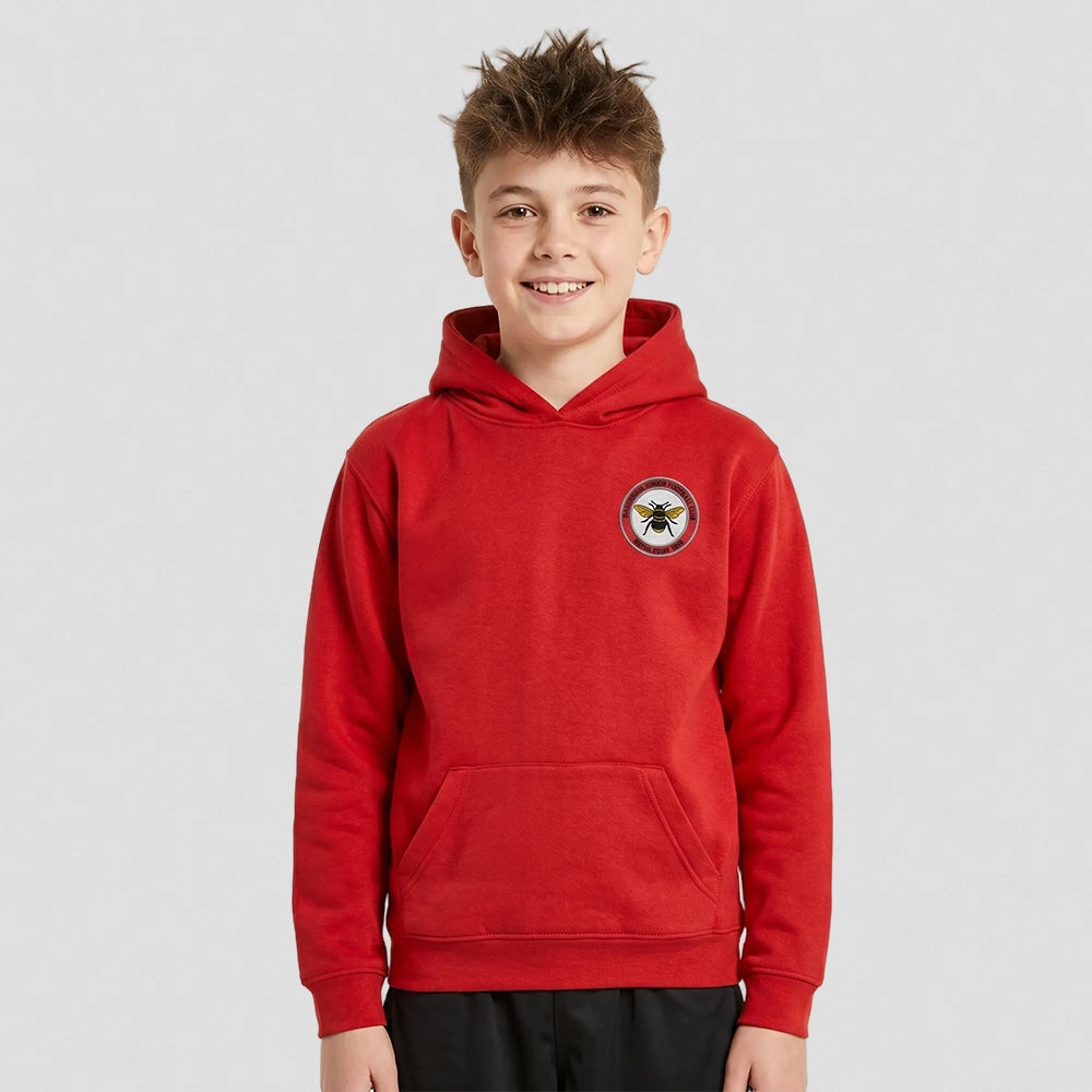 model wearing Frodsham JFC Supporters Hoodie - Junior