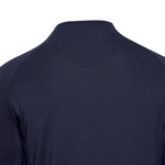 Back neck close-up of the Men's Volt 1/4 Zip Performance Top in Navy.