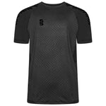 Surridge Sport Volt T-Shirt in Black with Black Diagonal Trim.