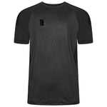Surridge Sport Volt T-Shirt in Black with Black Dots Trim.