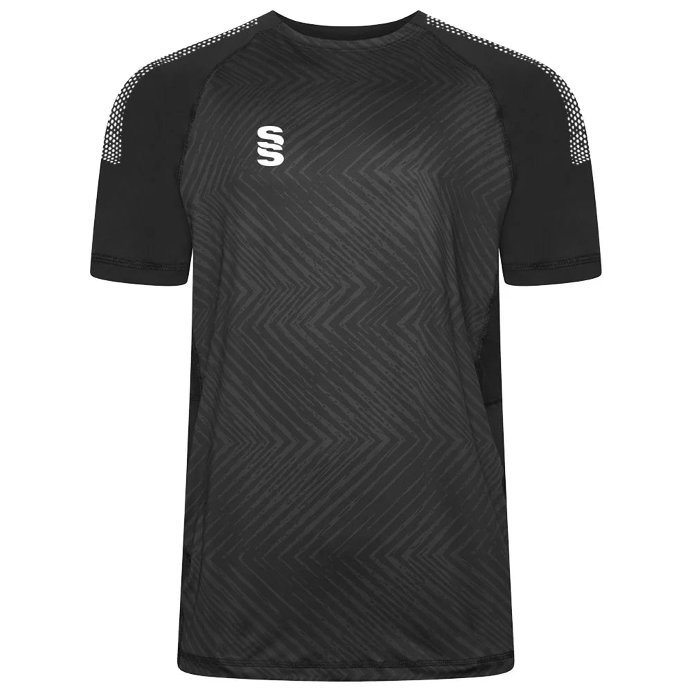 Surridge Sport Volt T-Shirt in Black with White Dots Trim.