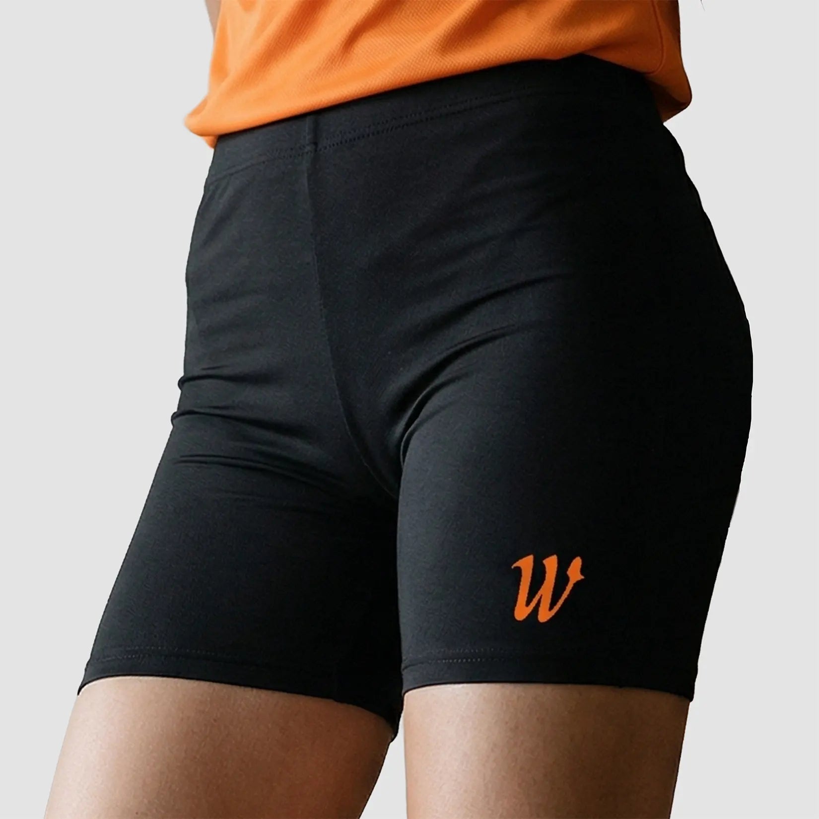 Model wearing the Winsford ASC Lycra Cropped Shorts – Ladies
