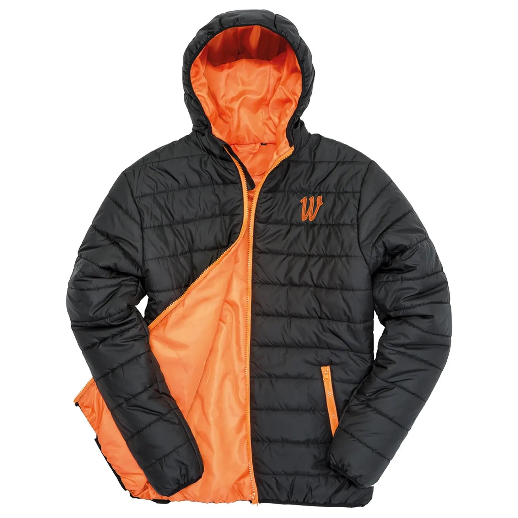 Winsford ASC Padded Jacket – Adults in Black/Orange RS233M