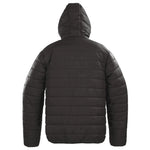 Rear view of Winsford ASC Padded Jacket – Adults in Black/Orange RS233M