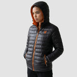 Model wearing the Winsford ASC Padded Jacket – Adults RS233M in Black / Orange
