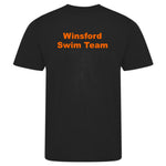 Rear view of the Winsford ASC Team T-Shirt – Adult (Black) JC001