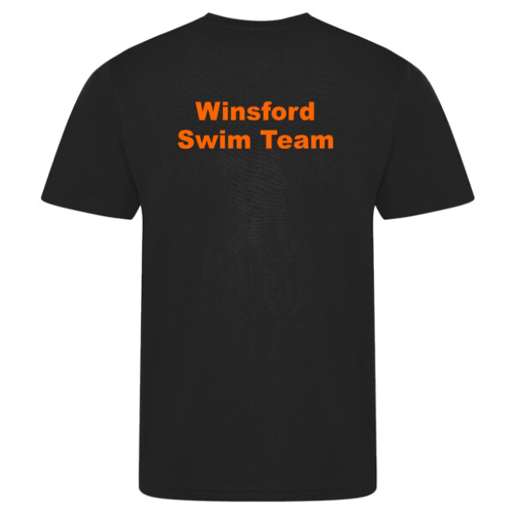 Rear view of the Winsford ASC Team T-Shirt – Adult (Black) JC001