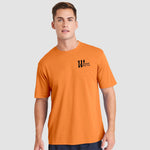 Model wearing the Winsford ASC Team T-Shirt – Adult (Orange) JC001