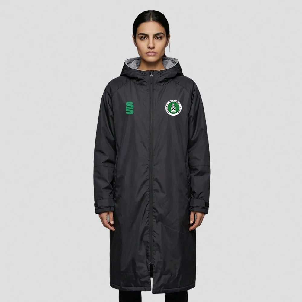 model wearing Helsby Running Club Surridge Fleece Robe Jacket