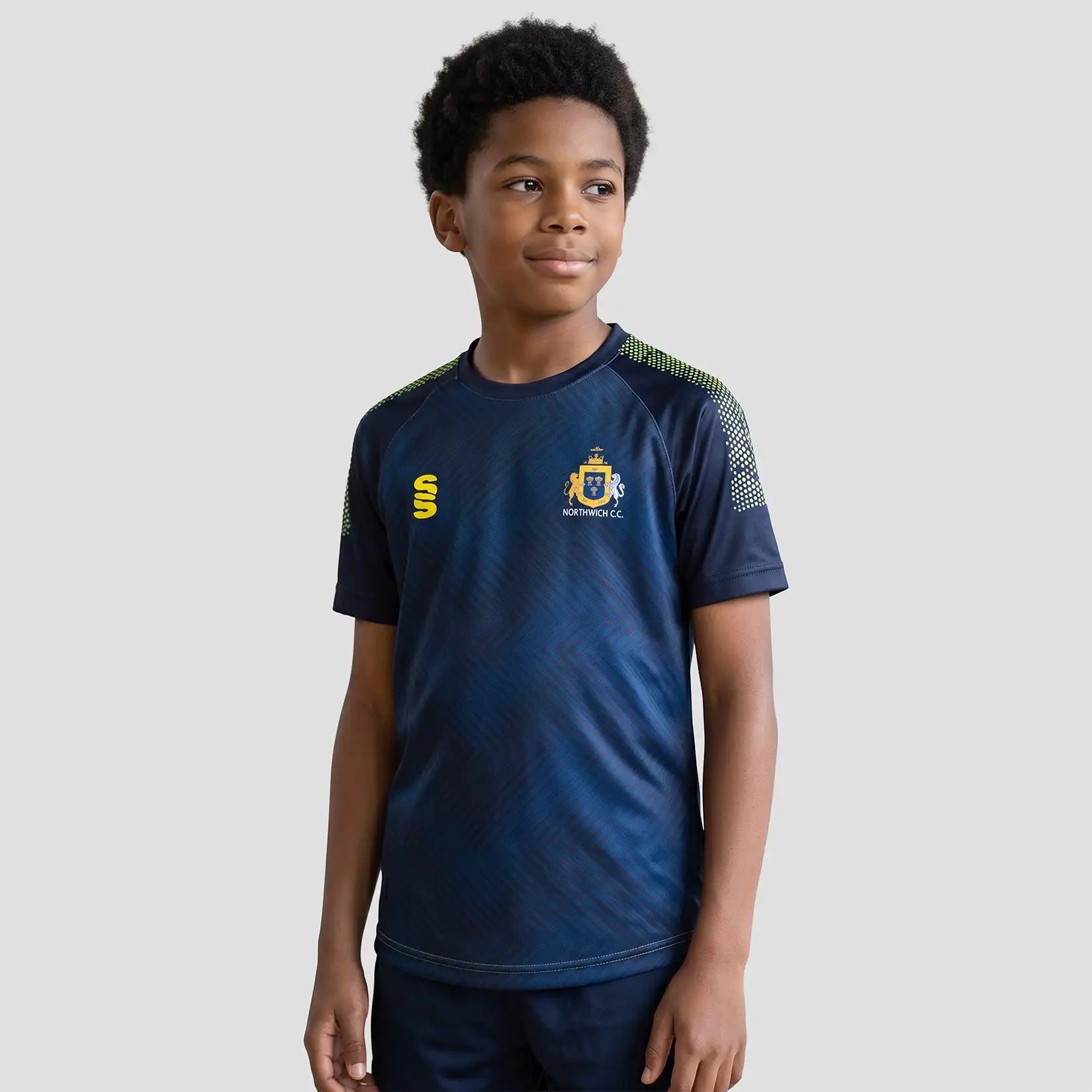 Model wearing the Northwich Cricket Club Training T-Shirt - Junior
