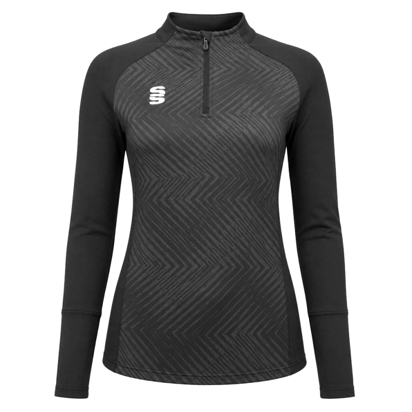 Women's Volt 1/4 Zip Performance Top in Black.
