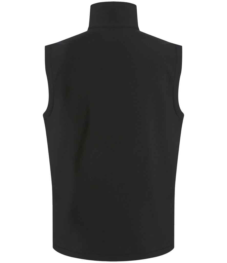 Regatta RG372 (TRA925) Ascender Two Layer Soft Shell Bodywarmer black/mineral grey back view