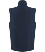 back view of Regatta RG372 (TRA925) Ascender Two Layer Soft Shell Bodywarmer navy/classic red 
