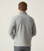 Rear view of Model wearing the Regatta Ascender Fleece Jacket in Mineral Grey