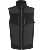 RG385 Regatta E-Volve Unisex Two Layer Soft Shell Bodywarmer in Ash / Black