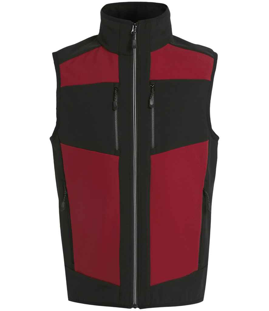 Regatta E-Volve Unisex Two Layer Soft Shell Bodywarmer in Strong Red/Black
