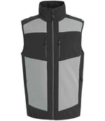 RG385 Regatta E-Volve Unisex Two Layer Soft Shell Bodywarmer in Mineral Grey / Black