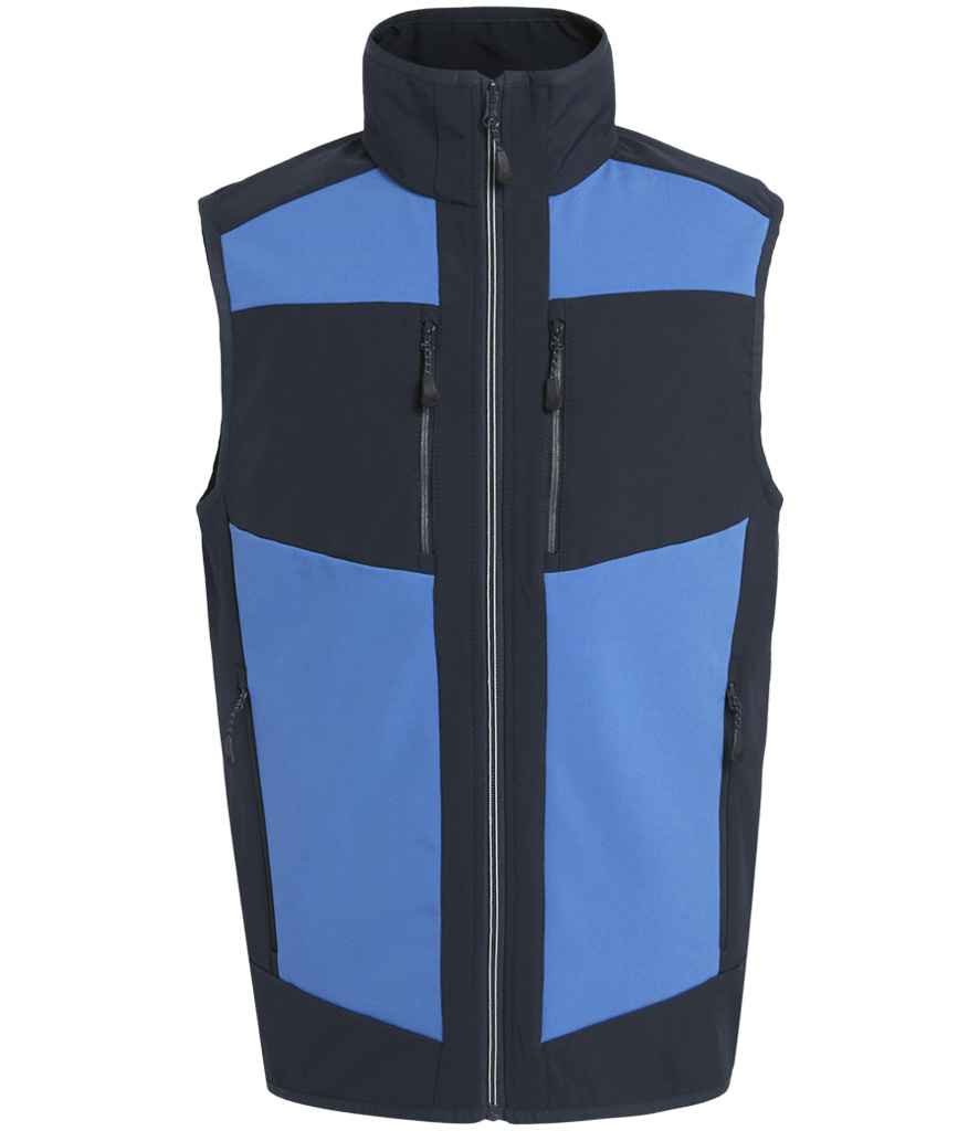RG385 Regatta E-Volve Unisex Two Layer Soft Shell Bodywarmer in Strong Blue / Navy