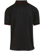 Rear view of Regatta Navigate Polo Shirt in Black / Red