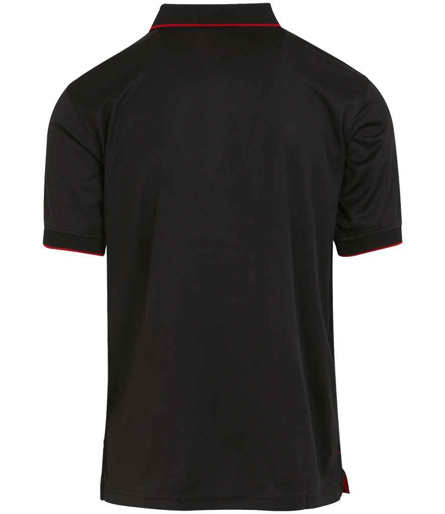 Rear view of Regatta Navigate Polo Shirt in Black / Red
