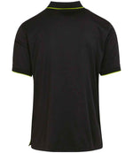 Rear view of Regatta Navigate Polo Shirt in Black / Lime