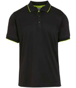 Regatta Navigate Polo Shirt in Black / Lime
