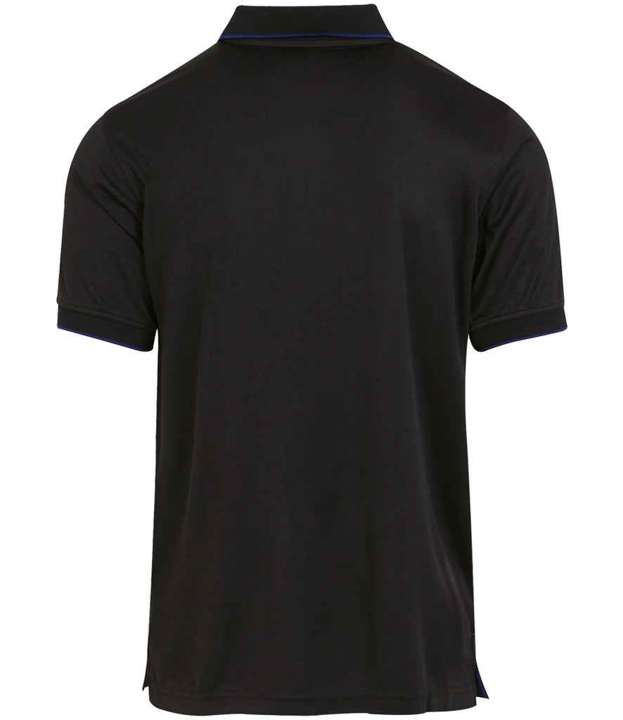 Rear view of Regatta Navigate Polo Shirt in Black / Royal